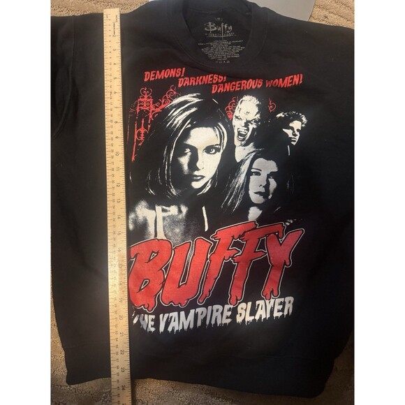 Vintage Buffy The Vampire Unisex Black Pull Over Sweatshirt Size Medium - Picture 4 of 5